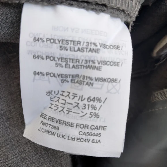 J Crew 365 Womens Gray High Rise Slim Straight Leg Cameron Ankle Pants Size 8 - Picture 8 of 12